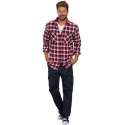 Craftland Flannelshirt, rood/zwart/wit geruit, maat 2XL