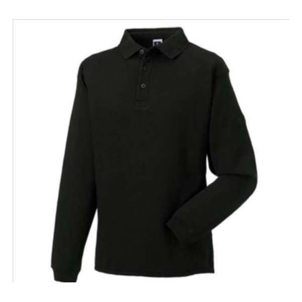 Werktrui / Sweater met kraag – Russel 012M – Zwart maat L