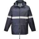 Regenjack Iona Donker blauw met reflecterende striping Maat 3XL