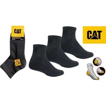 CATERPILLAR SOKKEN - CAT Work Quarters sokken - 47/50 - donkergrijs - 3 paar