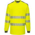 Portwest T185 - PW3 Hi-Vis T-shirt met lange mouw Geel/marine Maat:3XL