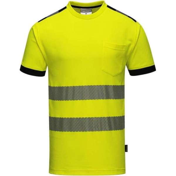 Portwest T181 - Hi-Vis Vision T-shirt - Geel/zwart - R Maat M