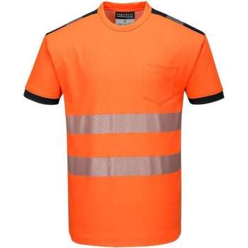 Portwest T181 - Hi-Vis Vision T-shirt - Orange/zwart - R Maat M