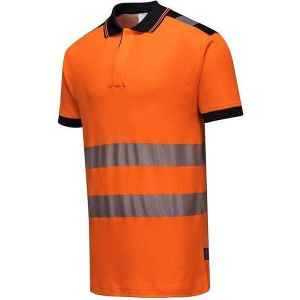 Portwest T180 - Hi-Vis Vision Poloshirt - Orange/Zwart - R Maat XL