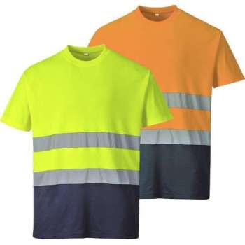 PITT - Hi-vis Confort Coton T-shirt S173 Portwest Geel Maat M