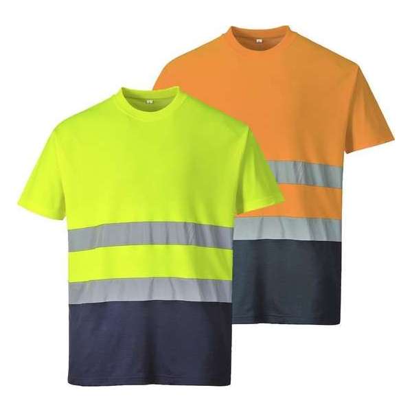 PITT - Hi-vis Confort Coton T-shirt S173 Portwest Geel Maat M