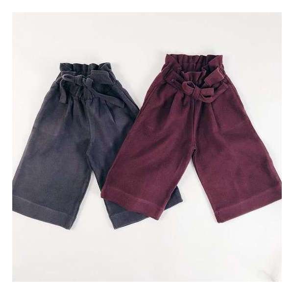 Wide Pants Donkergrijs Maat 110