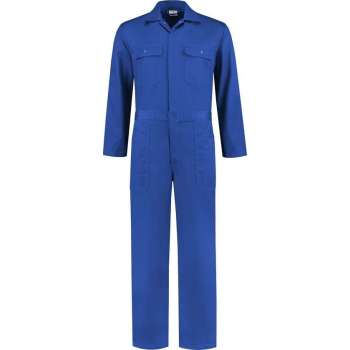 EM Workwear kinderoverall pol/kat Korenblauw met verdekte ritssluiting maat 140