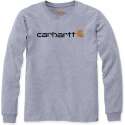 Carhartt 104107 Core Logo Longsleeve T-Shirt - Relaxed Fit - Heather Grey - L