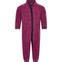 Color Kids - Fleece overall voor baby's - Melange - Donkerrood - maat 80cm