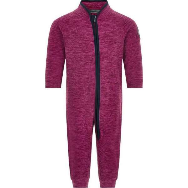 Color Kids - Fleece overall voor baby's - Melange - Donkerrood - maat 80cm