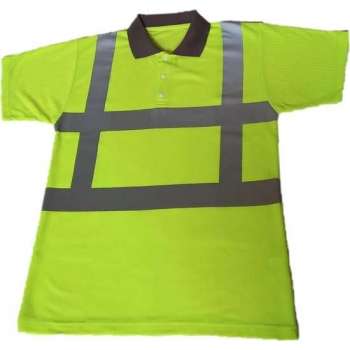 Polo RWS fluor geel korte mouw maat 3XL