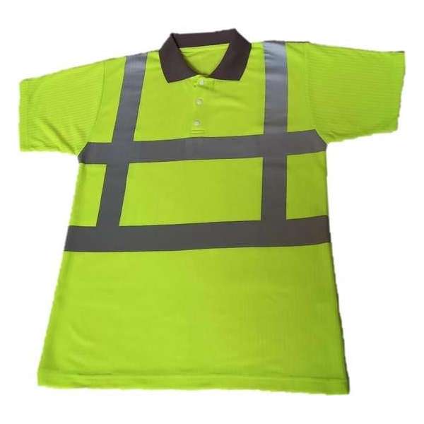 Polo RWS fluor geel korte mouw maat 3XL