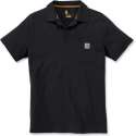 Carhartt Force Cotton Delmont Pocket Polo-Zwart-XL