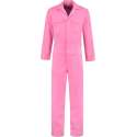 EM Workwear kinderoverall pol/kat Roze met verdekte ritssluiting maat 140