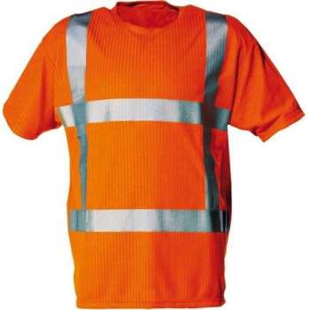 T-shirt RWS fluor oranje korte mouw maat S