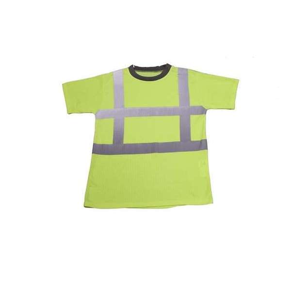 T-shirt RWS fluor geel korte mouw maat L