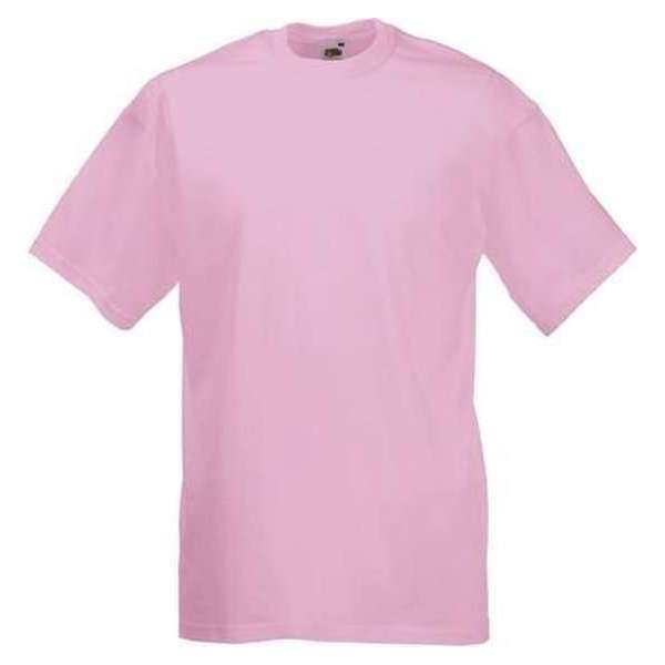 Fruit of the Loom T-shirt Valueweight, Rose, Maat XXL ( 5 stuks onbedrukt)