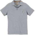 Carhartt Force Cotton Delmont Pocket Polo-Gemêleerd grijs-S