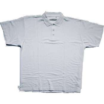 Initial - Werkpolo - Wit - Stretch - Zonder opdruk - Drukknopen - 65% Polyester - 35% Katoen - Maat L