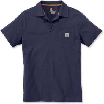 Carhartt Force Cotton Delmont Pocket Polo-Navy-XXL