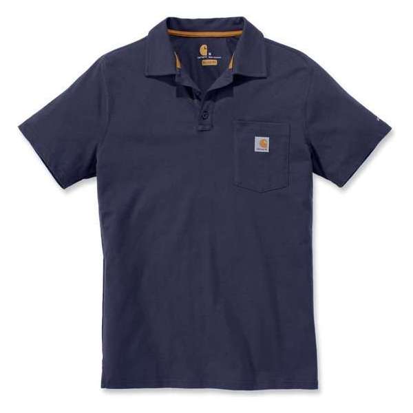 Carhartt Force Cotton Delmont Pocket Polo-Navy-XXL