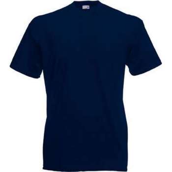 Fruit of the Loom T-shirt Valueweight, Deep Navy, Maat XL ( 5 stuks onbedrukt)