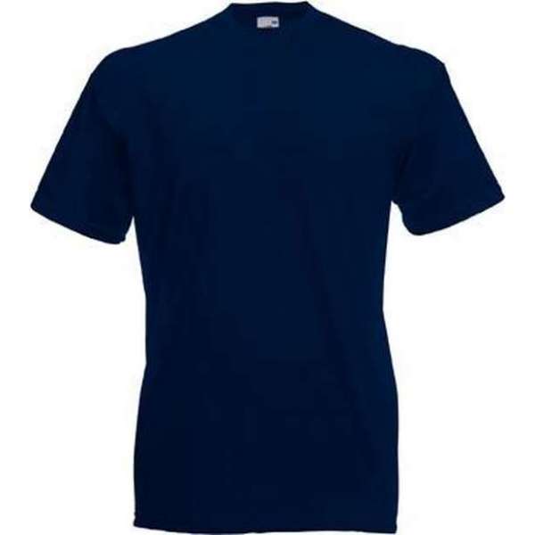 Fruit of the Loom T-shirt Valueweight, Deep Navy, Maat XL ( 5 stuks onbedrukt)