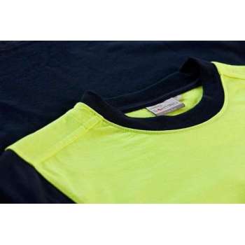 Santino Hivis t-shirt Hannover - 120149 - graphite / fluor geel - maat L