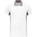 Workman Poloshirt Bi-Colour - 1408 wit / grijs - Maat S