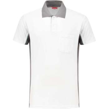 Workman Poloshirt Bi-Colour - 1408 wit / grijs - Maat S