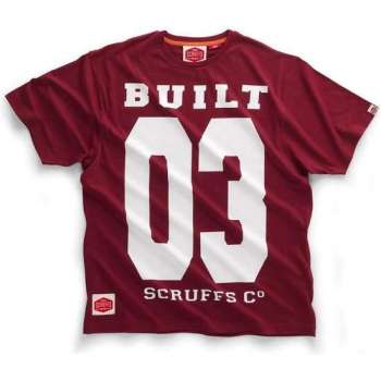 Scruffs Built 03 T-Shirt-Bordeaux-rood-L