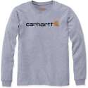 Carhartt 104107 Core Logo Longsleeve T-Shirt - Relaxed Fit - Heather Grey - XL