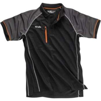 Scruffs Active Zwarte Werk Poloshirt - Maat XL