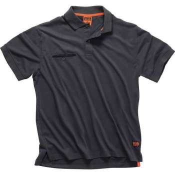 Scruffs Werkpolo, Grafietkleurig - Maat XL