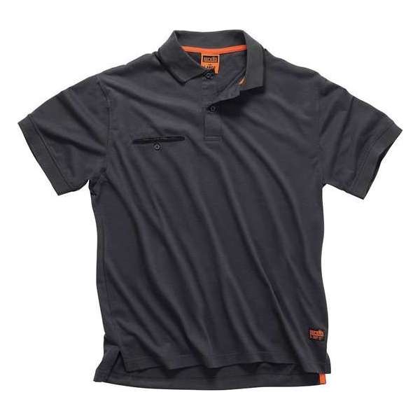 Scruffs Werkpolo, Grafietkleurig - Maat XL