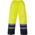 Reflecterende broek, waterdicht, S t/m 3XL XXL Geel/Marineblauw