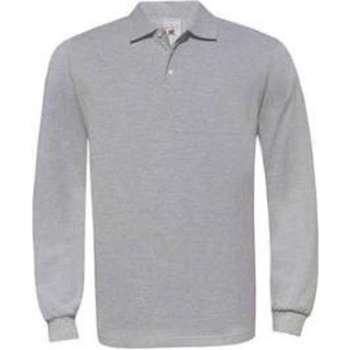 Santino B&c Poloshirts Long Sleeve Safran Tt Lsl Heather Grey Maat M