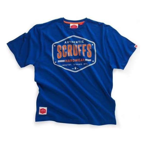 Scruffs Authentic Vintage T-Shirt-Blauw-XL