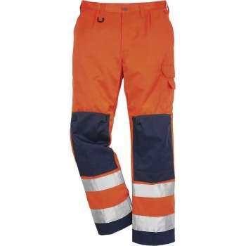 Fristads broek 100002 fluororanje/donkerblauw