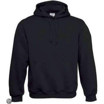 B&C Hooded Sweater 80/20 Black, maat XXXL