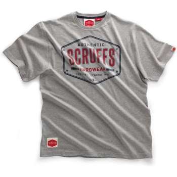 Scruffs Authentic Vintage T-Shirt-Grijs-XXL