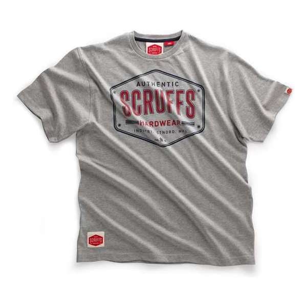 Scruffs Authentic Vintage T-Shirt-Grijs-XXL