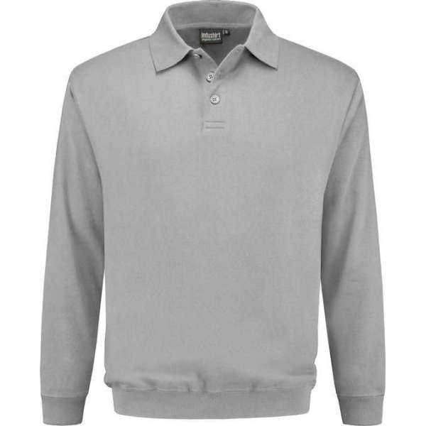 Indushirt polosweater biologisch katoen grijs M