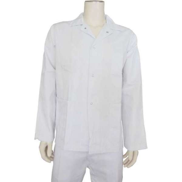 Yoworkwear Werkjasje polyester/katoen wit maat L