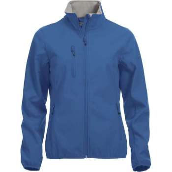 Clique Basic Softshell Jas Dames Kobalt maat XS