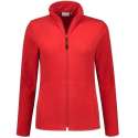 Santino Bormio Dames Fleecejack lange mouwen+Rits - Geen bedrukking - Rood - S