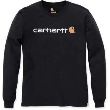 Carhartt 104107 Core Logo Longsleeve T-Shirt - Relaxed Fit - Black - XL