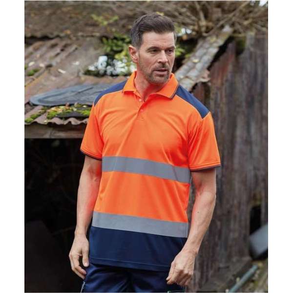 Polo shirt, reflecterend, oranje geel 3XL Oranje