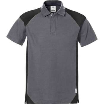 Fristads Poloshirt 7047 PHV-896-Grijs/Zwart-S